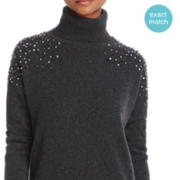 C by Bloomingdale embelished cashmere sweater - Picture 2 of 2